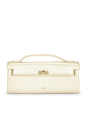JW PEI Bria Structured Top Handle Bag in Metallic Gold