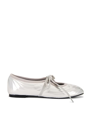 Erika Topstitching Lace-Up Ballet Flats JW PEI