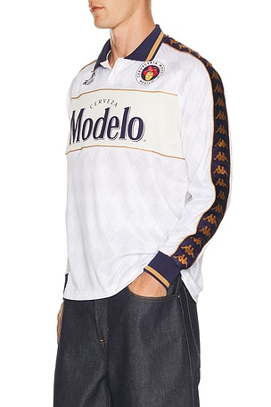 Kappa x Modelo Authentic Fantay Long Sleeve Jersey in White