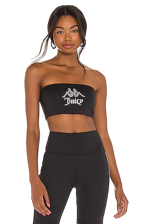Kappa Juicy Couture Kappa X JUICY COUTURE Eva Top In Black Smoke