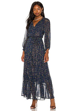 Karina Grimaldi Eliza Print Maxi Dress in Blue Floral | REVOLVE Karina Grimaldi Eliza Print Maxi Dress in Blue Floral | REVOLVE