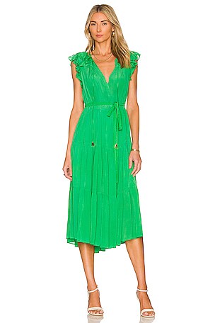 Karina Grimaldi Sabrina Dress in Kelly Green | REVOLVE