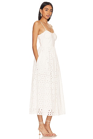 Karina Grimaldi Kaur Eyelet Dress in White