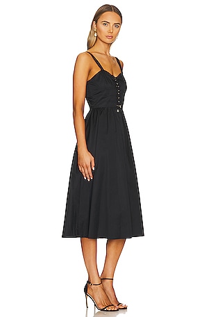 Karina Grimaldi Bridgette Midi Dress in Black