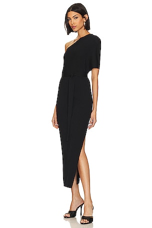 Karina Grimaldi Amber Knit Midi Dress in Black