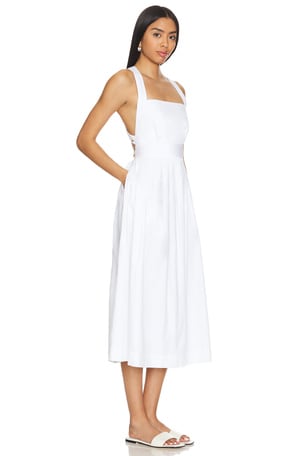 Karina Grimaldi Valentina Midi Dress in White