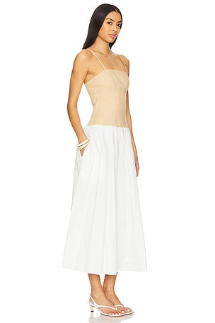 Karina Grimaldi Clara Combo Dress in Neutral