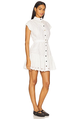 Karina Grimaldi Aruba Embroidered Dress in White