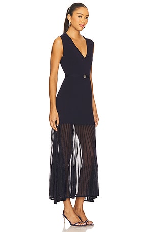 Karina Grimaldi Orla Knit Maxi Dress in Navy