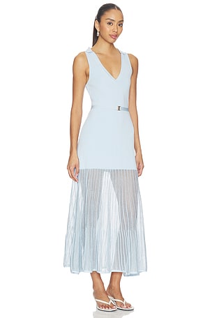 Karina Grimaldi Orla Knit Maxi Dress in Baby Blue