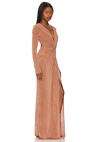 Katie May In A Mood Gown in Metallic Copper