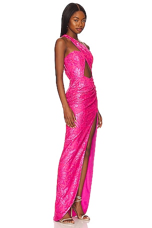 Katie May Mika Gown in Fuchsia