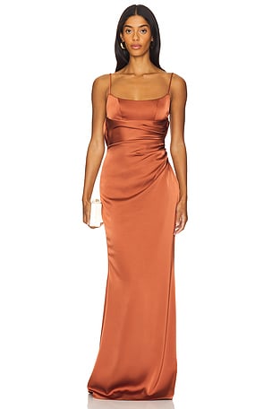 Katie May Melanie Dress in Rust