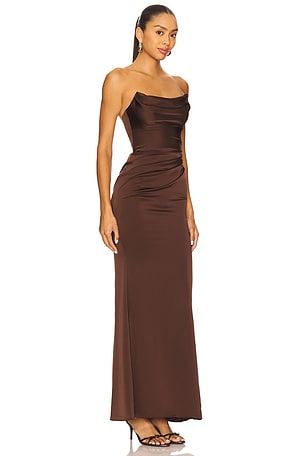 Katie May Taylor Gown in Chocolate