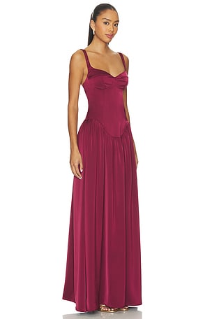 Katie May Stimulus Gown in Burgundy