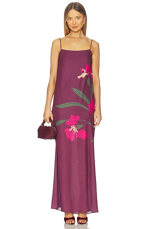 Katie May Chloe Maxi Dress in Wine. Size XS. Also