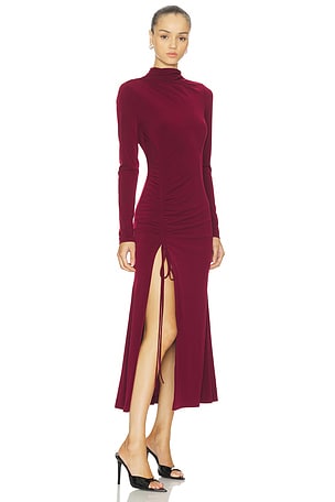 Katie May Sonnet Dress in Burgundy. Size XXS. Also