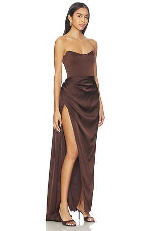 Katie May Bita Gown in Chocolate