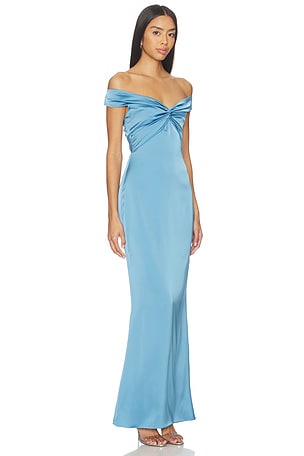 Katie May Liu Gown in Blue. Size XXS. Also