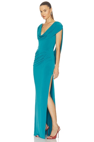 Katie May Petranelle Gown in Teal. Size L. Also