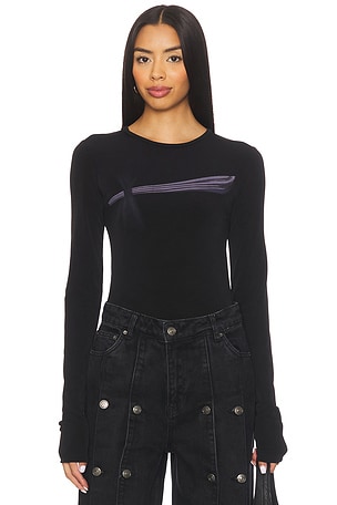 Illusion Print Long Sleeve Top Kate Barton