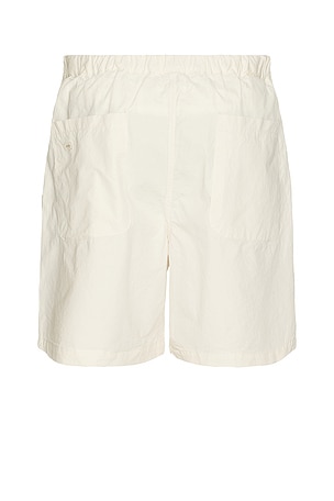 KAPPY DESIGN Two Tuck Wide Shorts in Cream