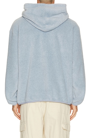 KAPPY DESIGN Fleece Half Zip Hoodie F in Blue