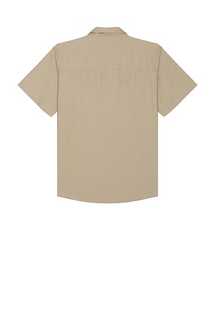KAPPY DESIGN Open Collar Shirt in Brown