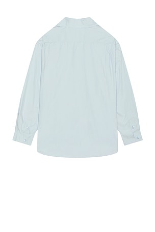 KAPPY DESIGN Relaxed Cotton Shirt in Baby Blue