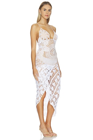 KETTEL ATELIER Laurita Crochet Dress in White