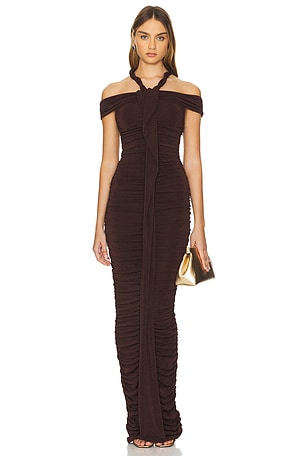 Textured Slinky Maxi Dress Khanums