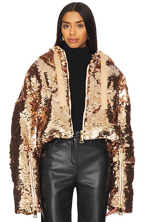 Crop Sparkly Puffer Jacket Khrisjoy