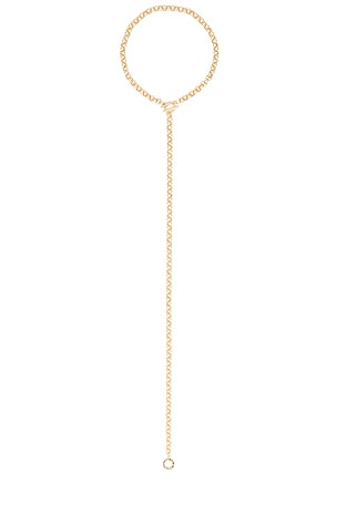 TRIOMPHE FOLK TIE LONG NECKLACE IN BRASS WITH RHODIUM FINISH - SILVER |  CELINE