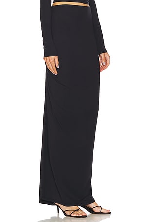 Kiki de Montparnasse Echauffe Ruched Jersey Skirt in Black