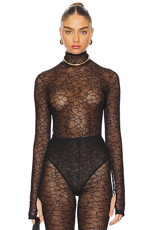 Crystalline Turtleneck Bodysuit Kiki de Montparnasse