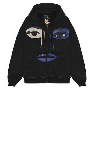 Patchwork Face Heavyweight Zip Up Hoodie KidSuper