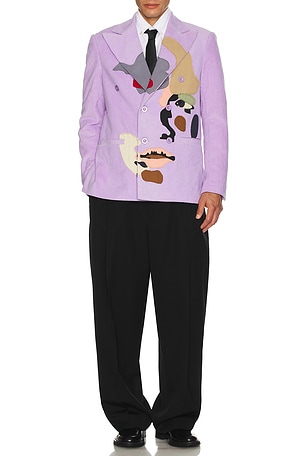 Patchwork Face Corduroy Suit Top KidSuper