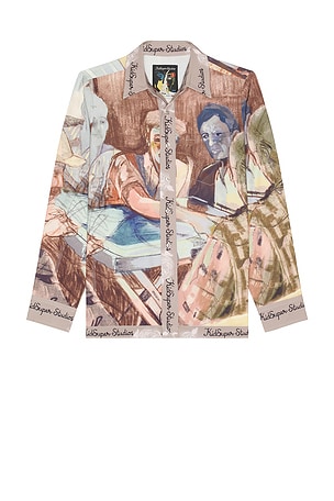 Dominos Printed Button Up Shirt KidSuper