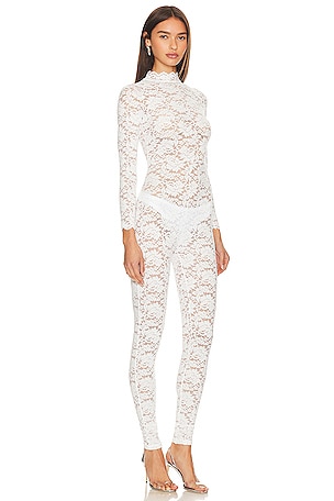 Kim Shui Lace Jumpsuit in White