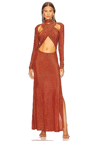 Glitter Wrap Dress Kim Shui