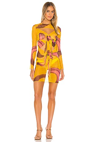 kim shui sheer dress Kim Shui Sheer Dress in Yellow