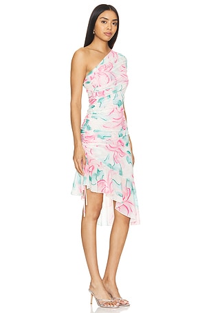 Kim Shui Cut Out Ruffle Mini Dress in Pink