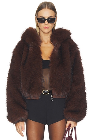 Hooded Faux Fur Jacket Kim Shui