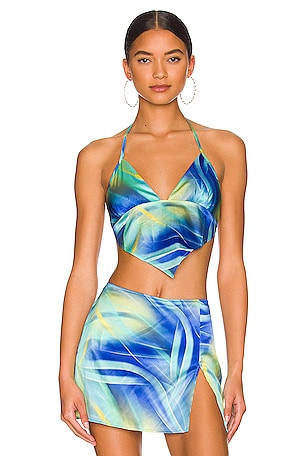 x REVOLVE Printed Silk Top Kim Shui
