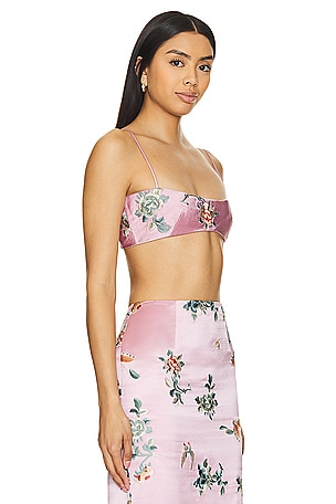 Kim Shui Embroidered Bralette in Pink