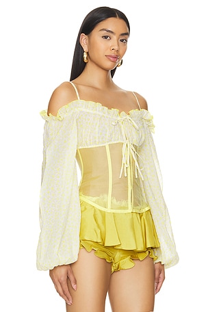 Kim Shui Bustier Top in Yellow