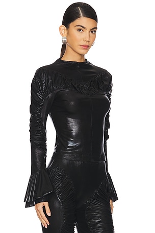 Kim Shui Lurex Top in Black