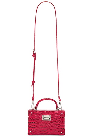 Mini Box Bag in Red Croc Kim Shui