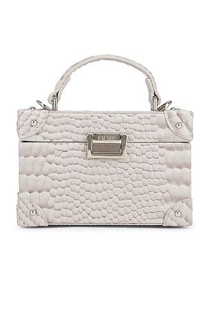 Kim Shui Croc Box Mini Bag in Grey
