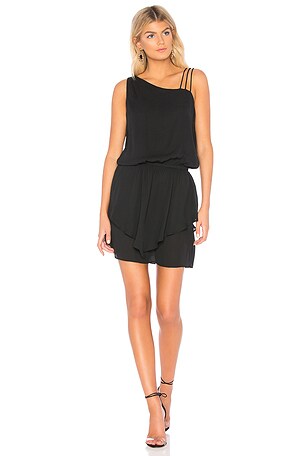 black halo sanibel 2 piece mini dress Create Your Signature Look with Sleeveless Layered Mini Dress Arctic Noir main image 1